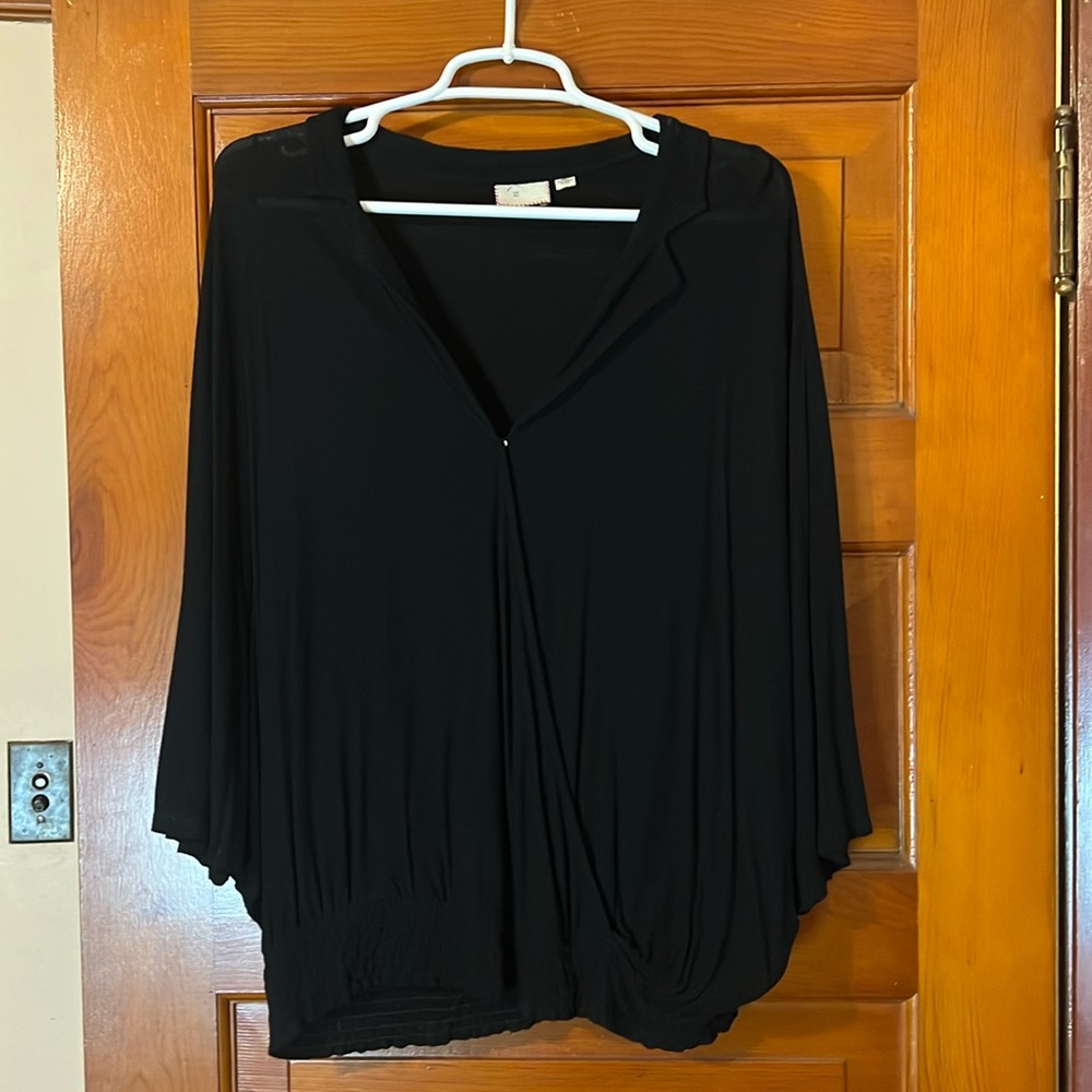Anthropologie black blouse